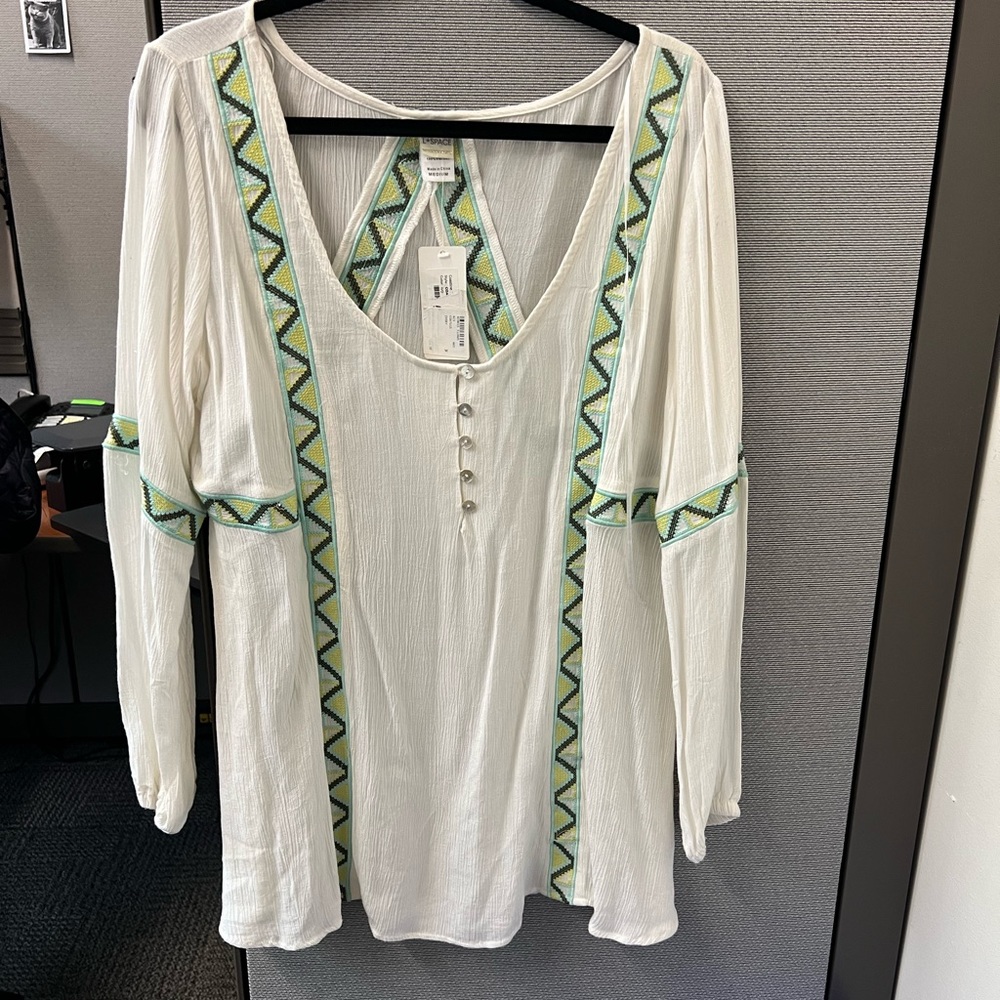 L space blouse swim cover up